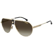 Carrera Gold Metal Sunglass with Gradient Brown Lenses CA1033/S-J5G-63-HA Carrera Gold Metal Sunglass with Gradient Brown Lenses CA1033/S-J5G-63-HA