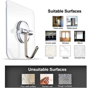 Lavish 6 Pcs Universal Strong Seamless Hanger Self Adhesive Sticker Wall Hooks Lavish 6 Pcs Universal Strong Seamless Hanger Self Adhesive Sticker Wall Hooks