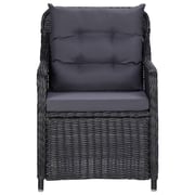 Vidaxl Garden Chairs 2 Pcs With Cushions Poly Rattan Black Vidaxl Garden Chairs 2 Pcs With Cushions Poly Rattan Black