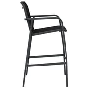 vidaXL Garden Bar Chairs 4 pcs Black Textilene vidaXL Garden Bar Chairs 4 pcs Black Textilene