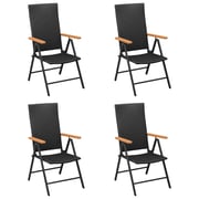 Vidaxl Garden Chairs 4 Pcs Poly Rattan Black Vidaxl Garden Chairs 4 Pcs Poly Rattan Black