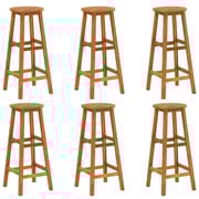 Vidaxl Bar Stools 6 Pcs Solid Acacia Wood Vidaxl Bar Stools 6 Pcs Solid Acacia Wood