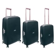 Highflyer Rock Trolley Luggage Bag Black 3pc Set - THROCK3PC