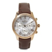 Omax PG10R65I Mens Multifunction Leather Watch