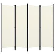 Vidaxl 4-panel Room Divider Cream White 200x180 Cm Vidaxl 4-panel Room Divider Cream White 200x180 Cm
