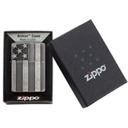 Zippo 28974 Us Flag Armor Chrome Windproof Lighter Zippo 28974 Us Flag Armor Chrome Windproof Lighter