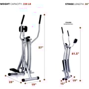 ULTIMAX Air Walk Trainer Elliptical Machine Glider w/LCD Monitor, 220 LB Max Weight and 30 Inch Stride Air Walker Cardio Elliptical Machine ULTIMAX Air Walk Trainer Elliptical Machine Glider w/LCD Monitor, 220 LB Max Weight and 30 Inch Stride Air Walker Cardio Elliptical Machine