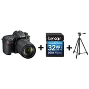 Nikon D7500 DSLR Camera Black With AF-S DX Nikkor 18-140mm VR Lens + Lexar LSD32GBBEU300 Premium II SDHC Card 32GB + Tripod Nikon D7500 DSLR Camera Black With AF-S DX Nikkor 18-140mm VR Lens + Lexar LSD32GBBEU300 Premium II SDHC Card 32GB + Tripod