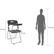 Mahmayi Kelvin S234A Folding Student Chair - Plastic Folding Chair With Writing Tablet - Foldable Chair With Polypropylene Tablet (Black) Mahmayi Kelvin S234A Folding Student Chair - Plastic Folding Chair With Writing Tablet - Foldable Chair With Polypropylene Tablet (Black)