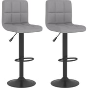 Vidaxl Bar Stools 2 Pcs Light Grey Fabric Vidaxl Bar Stools 2 Pcs Light Grey Fabric