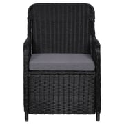 Vidaxl Outdoor Chairs With Cushions 2 Pcs Poly Rattan Black Vidaxl Outdoor Chairs With Cushions 2 Pcs Poly Rattan Black