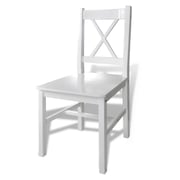 vidaXL 5 Piece Dining Set White vidaXL 5 Piece Dining Set White