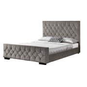 Arya Bedframe Super King Bed with Mattress Beige Arya Bedframe Super King Bed with Mattress Beige