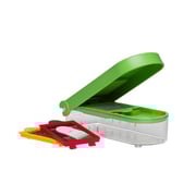 Progressive International Prepworks By Progressive Dice And Slice Chopper, 3 Interchangeable Blades, Veggie Chopper, Fruit Chopper, Onion Chopper, Non-Skid Base Progressive International Prepworks By Progressive Dice And Slice Chopper, 3 Interchangeable Blades, Veggie Chopper, Fruit Chopper, Onion Chopper, Non-Skid Base