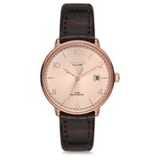 Omax Dome Series Brown Leather Analog Watch For Women DCD002R85I Omax Dome Series Brown Leather Analog Watch For Women DCD002R85I