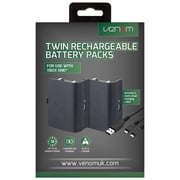 Venom Twin Rechargeable Battery Packs For Xbox One Black VS2850 Venom Twin Rechargeable Battery Packs For Xbox One Black VS2850