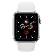 Apple Watch Series 5 GPS + Cellular 44mm Silver Aluminium Case with White Sport Band Pre order