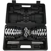 ULTIMAX 30 Kg Chrome Dumbbell Set Adjustable Dumbbells Barbell with Connector Options Each Other Convertible for Home Gym Office Exercise Fitness -Silver ULTIMAX 30 Kg Chrome Dumbbell Set Adjustable Dumbbells Barbell with Connector Options Each Other Convertible for Home Gym Office Exercise Fitness -Silver