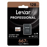 Lexar Micro SDXC 128GB Professional 667x UHS-I card Lexar Micro SDXC 128GB Professional 667x UHS-I card
