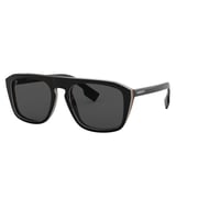 Burberry Shiny Black/White Plastic Men BU-4286-379887-55 Sunglasses