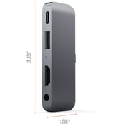 Satechi ST-TCMPHM Aluminum Type-C Mobile Pro Hub Adapter with USB-C PD Charging 4K HDMI USB 3.0 & 3.5mm Headphone Jack Space Grey Satechi ST-TCMPHM Aluminum Type-C Mobile Pro Hub Adapter with USB-C PD Charging 4K HDMI USB 3.0 & 3.5mm Headphone Jack Space Grey