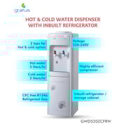 Gratus Hot & Cold Water Dispenser With Fridge / Storage Cabinet Gratus Hot & Cold Water Dispenser With Fridge / Storage Cabinet