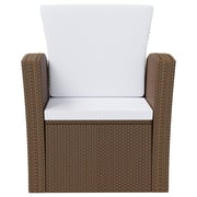 vidaXL 8 Piece Garden Lounge Set with Cushions Poly Rattan Brown vidaXL 8 Piece Garden Lounge Set with Cushions Poly Rattan Brown