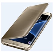 Samsung EFZG935CFEGAE Clear View Cover Gold For Galaxy S7 Edge + EP-NG930BBEGAE Universal Wireless Charging Stand Black Samsung EFZG935CFEGAE Clear View Cover Gold For Galaxy S7 Edge + EP-NG930BBEGAE Universal Wireless Charging Stand Black