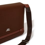 Roberto Ballmore SC44231 Brown Magnetic Flap Closure Messenger Bag Men