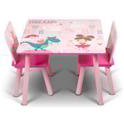 Sunshine Unicorn Design Kids Wooden Table & Chair Set Pink Sunshine Unicorn Design Kids Wooden Table & Chair Set Pink