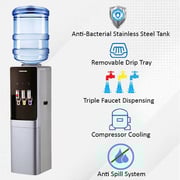 Nikai Top Loading Water Dispenser, Hot, Cold And Normal Temperature Dispensing With Cup Holder For 5 Gallon Bottle, 16 Ltr Cabinet, Nwd1808cs (grey And Black) Nikai Top Loading Water Dispenser, Hot, Cold And Normal Temperature Dispensing With Cup Holder For 5 Gallon Bottle, 16 Ltr Cabinet, Nwd1808cs (grey And Black)