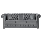 Royal Furniture Opera 3 Seater Sofa 220 x 92 x 80 cm Upholsted Fabric Grey