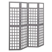 Vidaxl 4-panel Room Divider/trellis Solid Fir Wood Grey 161x180 Cm Vidaxl 4-panel Room Divider/trellis Solid Fir Wood Grey 161x180 Cm
