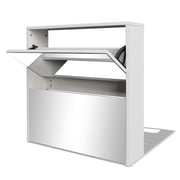 vidaXL Shoe Cabinet 2-Layer Mirror White 63x17x67 cm vidaXL Shoe Cabinet 2-Layer Mirror White 63x17x67 cm