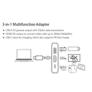 Romoss CH04CIABK USB-C 3.1 Type-C Multiport HDMI/USB-A 3.0 Adapter