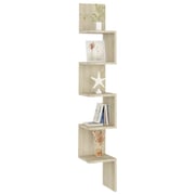 Vidaxl Wall Corner Shelf Sonoma Oak 20x20x127.5 Cm Chipboard Vidaxl Wall Corner Shelf Sonoma Oak 20x20x127.5 Cm Chipboard