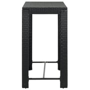 Vidaxl Garden Bar Table Black 100x60.5x110.5 Cm Poly Rattan Vidaxl Garden Bar Table Black 100x60.5x110.5 Cm Poly Rattan