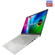 Asus Vivobook 15 OLED K513EQ-OLED005T Laptop - Core i5 2.4GHz 8GB 512GB 2GB Win10 15.6inch OLED FHD Silver English/Arabic Keyboard