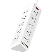 Ldnio Power Strip With 10-outlet Surge Protector Power Sockets 6 Usb Ports 30w Pd+qc Fast Charging Adapter Sockets 2-meter Heavy-duty Power Extension Cord