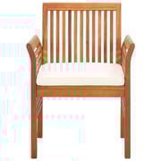 vidaXL Garden Dining Chairs with Cushions 2 pcs Solid Acacia Wood vidaXL Garden Dining Chairs with Cushions 2 pcs Solid Acacia Wood