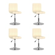 vidaXL Swivel Dining Chairs 4 pcs Cream Fabric vidaXL Swivel Dining Chairs 4 pcs Cream Fabric