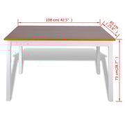 vidaXL 5 Piece Dining Set Brown and White vidaXL 5 Piece Dining Set Brown and White