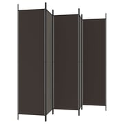 vidaXL 6-Panel Room Divider Brown 300x200 cm Fabric vidaXL 6-Panel Room Divider Brown 300x200 cm Fabric