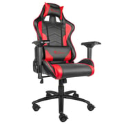 Genesis Gaming Chair Nitro 880 Executive Ergonomic Adjustable Swivel Task Chair with Headrest, Lumbar Support and 4D Armsets  - Artificial leather - Black-Red
