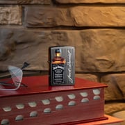 Zippo Classic Lighter Model 49321 Jack Daniel's Tennessee Whiskey With White Signature | Windproof | Metal Material - Black Zippo Classic Lighter Model 49321 Jack Daniel's Tennessee Whiskey With White Signature | Windproof | Metal Material - Black
