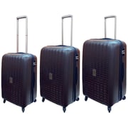 Highflyer WAVES Unbreakable Hard Trolley Luggage Bag 3pc Set TH-WAVES-3PC - Brown