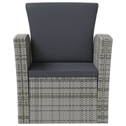vidaXL 16 Piece Garden Lounge Set with Cushions Poly Rattan Grey vidaXL 16 Piece Garden Lounge Set with Cushions Poly Rattan Grey