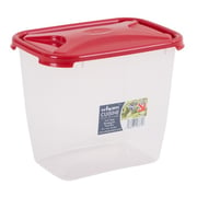 Rectangular Deep Cuisine  Lunch Storage Box & Lid Clear/Chili Red 2.4L