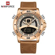 Naviforce NF9181L-BRWN/RG- Glazier Men's Waterproof Watch