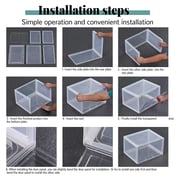 1CHASE stackable Transparent Shoe Storage Box, Side Open Storage Organizer Box, Stores Shoes Size Up To Uk 46, (6 Box Set) 1CHASE stackable Transparent Shoe Storage Box, Side Open Storage Organizer Box, Stores Shoes Size Up To Uk 46, (6 Box Set)